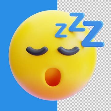 3d sleepy face emoji icon with zzz symbols | Premium PSD