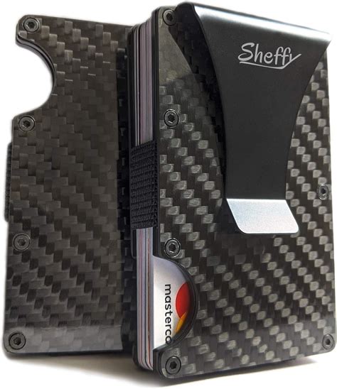 Minimalist Carbon Fiber Wallet - Money Clip - Metal Slim Card Holder ...