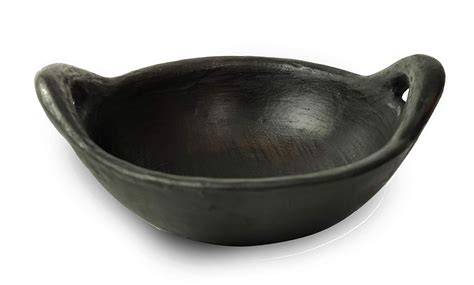 Buy Ecocraft India Online Black Pottery Clay Pots/Earthen Kadai/Appa ...