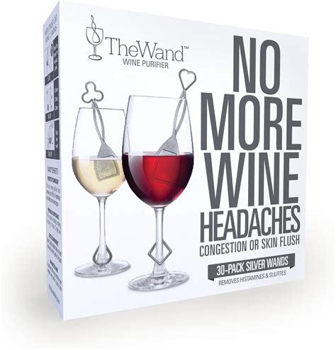 Amazon.com: PureWine Wine Wands Purifier, 30 Wine Filters Remover Histamines Sulfite - May ...