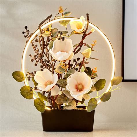 Buy Gloria Spark Artificial Magnolia Potted Plant with LED from Home ...
