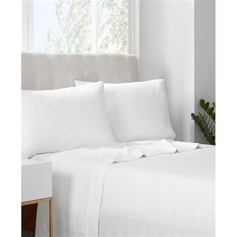 Serta Queen Polyester White 4-Piece Bed Sheet HZT018ANOWHT at Lowes.com