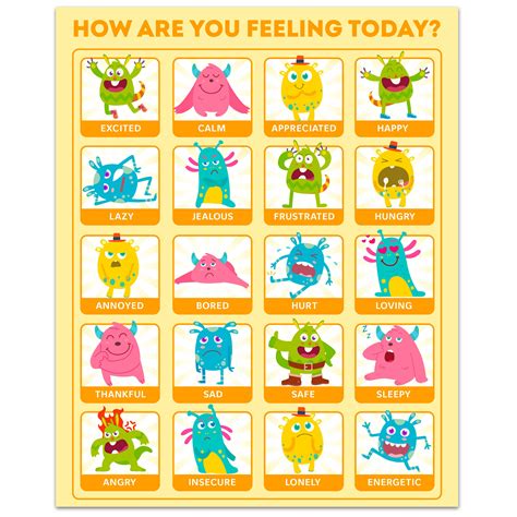 Buy Feelings Chart Dry Erase Emotions Chart for Kids Magnets Feeling Daily Mood Behavior Chart ...