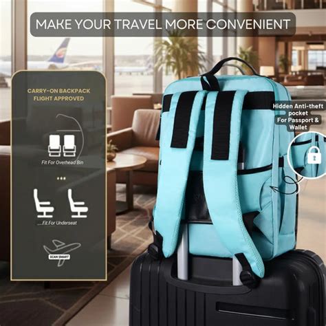 Everyday Essentials Travel Laptop Backpack - Sky Blue