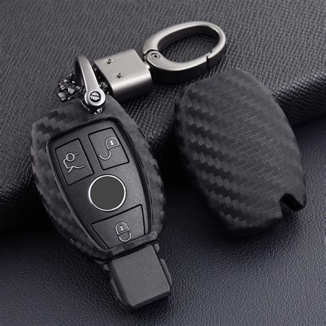 VSLIH Silicone Carbon Fiber Smart Key Fob Cover, Car Key Fob Case for ...