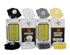 GAURA MASK (Pack of 12) -N95 with SITRA APPROVED Melt Blown, BFE -99.75 ...