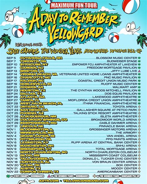 A Day to Remember & Yellowcard Launch Maximum Fun Tour 2025 with State ...
