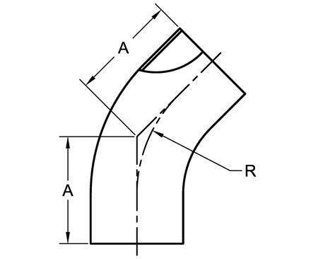L2KS 45 DEGREE ELBOW, TANGENT WELD ENDS | Steel & O’Brien Manufacturing