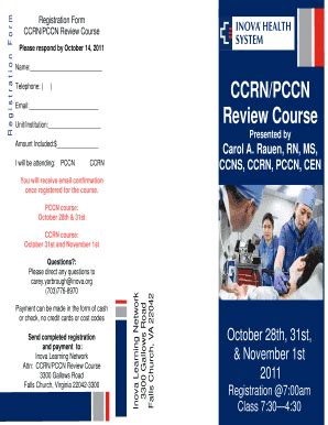 Fillable Online inova pccn brochure form Fax Email Print - pdfFiller