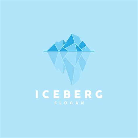 Eisberg, Logo, Antarktische Berge, Vektor, In, Eisblau, Farbe, Natur ...