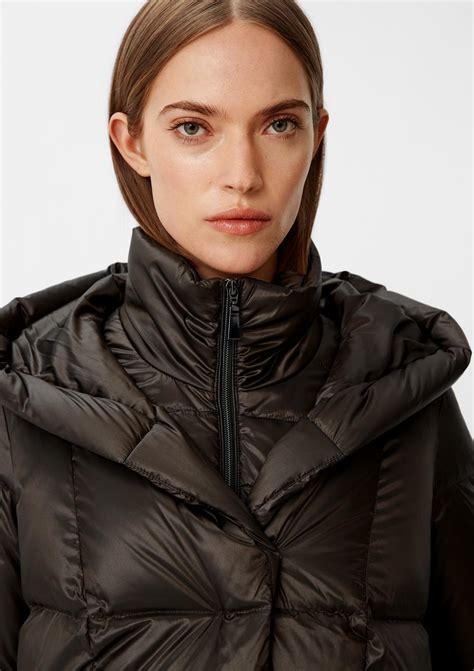 Quilted coat with down padding - olive | Comma