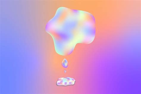 Fluid holographic design with smooth color background | Premium Vector