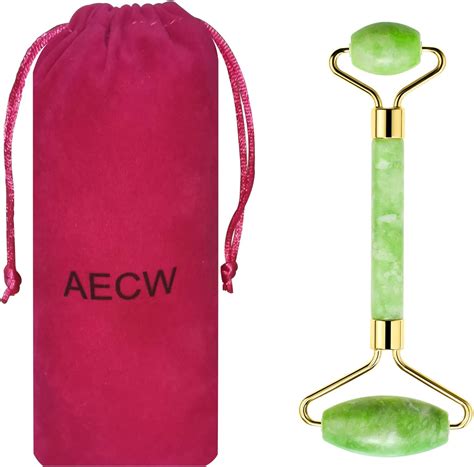 Amazon.com: Jade Roller and Gua Sha Set - 100% Natural Jade Stone Face ...