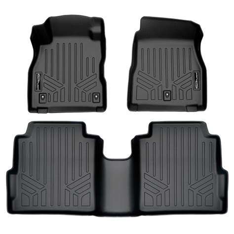 SMARTLINER Custom Fit Floor Mats 2 Row Liner Set Black Compatible With ...