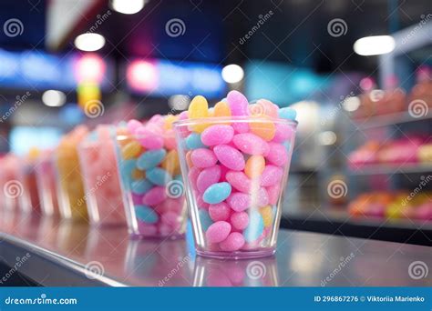 A Vibrant Array of Delicious Sweets at the Candy Store Counter Stock ...