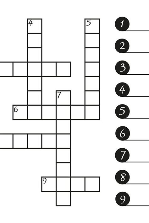 illustrations crossword