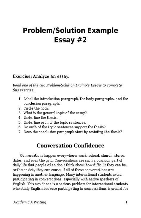 Problemsolution exam - This is for academic purpose. - Problem/Solution ...