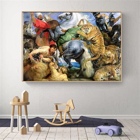 Altaba Peter Paul Rubens Wall Art - A Hunt of Lions, Tigers India | Ubuy