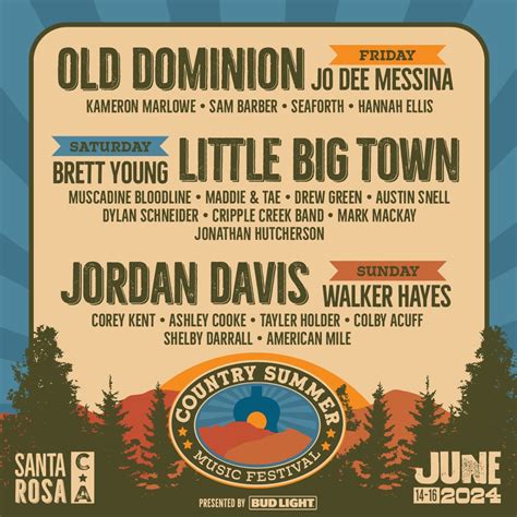 Country Summer Music Festival 2024 Lineup | Grooveist