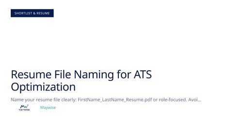 How to Name Your Resume File for ATS (2026 Best Practice)