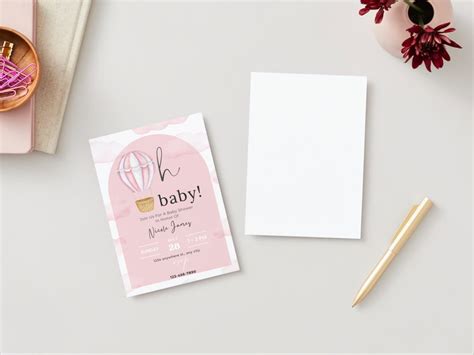 Editable Girl Baby Shower Invitation, Personalized Invite for Baby Girl ...