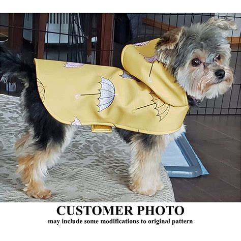 Dog raincoat sewing pattern 1543 dog clothes dog coat patterns dog ...