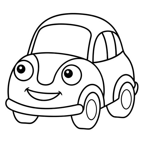 Fun car coloring pages for kids printable and easy to color | Premium ...