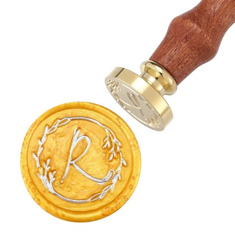 Buy Yoption Handwritten Letter R Wax Seal Stamp, Vintage Initial ...