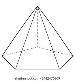 Image result for Drawing Pentagonal Pyramid