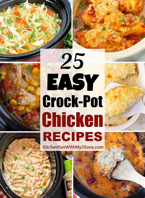 25 easy chicken recipe made in the crock pot loved by the entire family ...