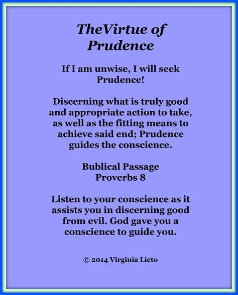 Virtue of Prudence | Virginia Lieto - Here's an example of information ...