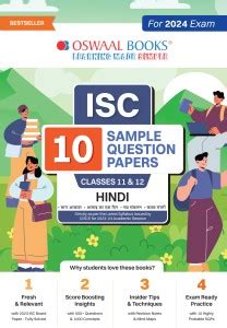 Oswaal ISC 10 Sample Question Papers Classes 11 & 12 Hindi For 2024 ...