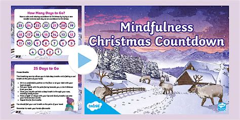 Christmas Countdown Mindfulness Calendar PowerPoint