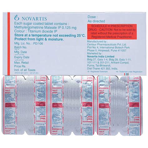 Methergin Tablet 10's Price, Uses, Side Effects, Composition - Apollo ...