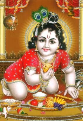 Poster Ladoo Gopal Krishna Ji Vastu-Remedies Sl6 Large Poster, (36X24 ...