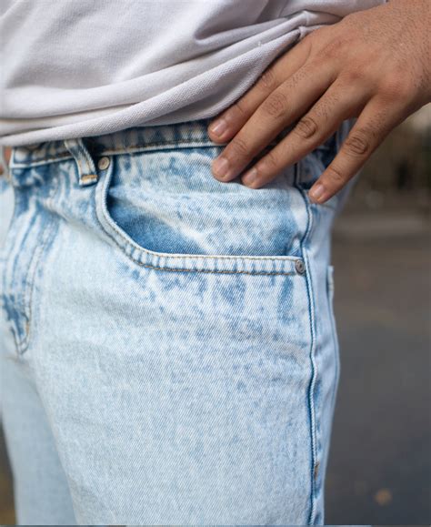 Ice Blue Washed Baggy Jeans – Powerlook