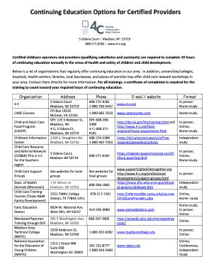 Fillable Online Continuing Education handout Fax Email Print - pdfFiller