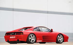 EurekaDesigns Red Ferrari 348 side view Poster Fine Art Print ...
