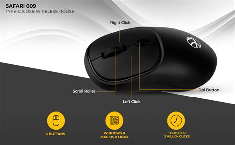 Amazon.in: Buy LAPCARE Safari 009 Type-C & USB Wireless Mouse, 10M ...