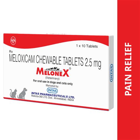 Intas Melonex (Meloxicam) 2.5mg Tablet for Dogs & Cats – Paw Store