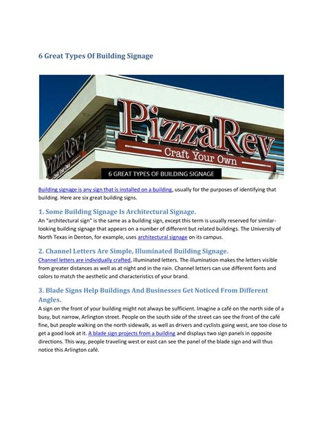 Building Signage Types 的图像结果