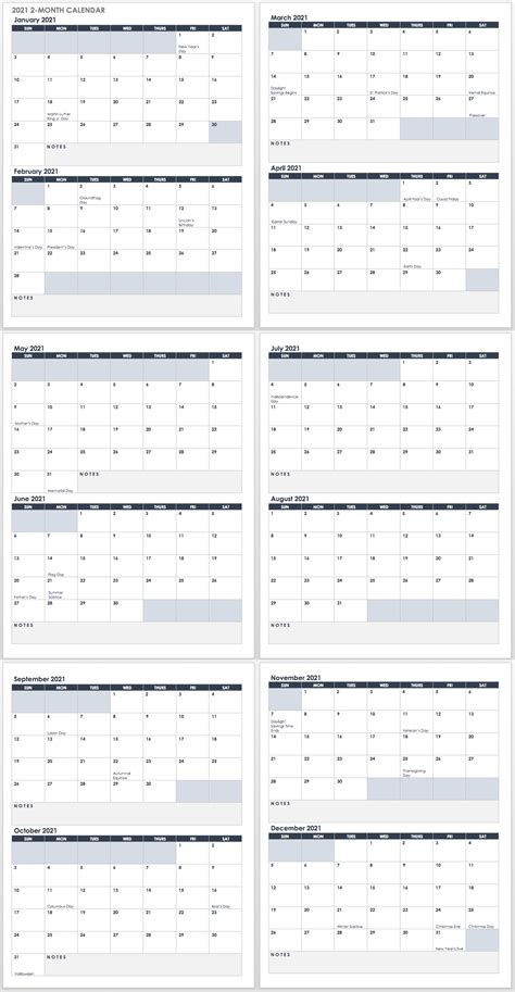 20+ Free Printable Blank Calendars (Word And Pdf Templates) - | Free ...