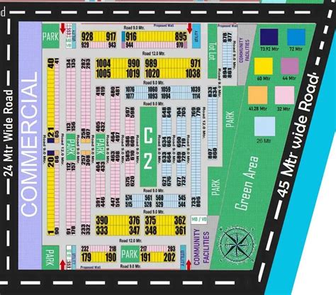 Rohini Sector 34 Layout Plan Maps - PKT A1 to A4 and C1 to C6