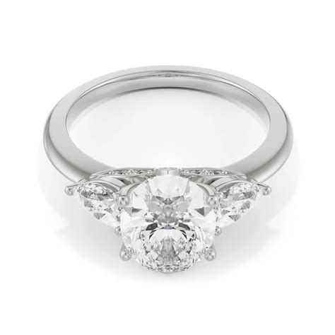 Shop Three stone Lab Diamond Engagement Ring Online by Emori