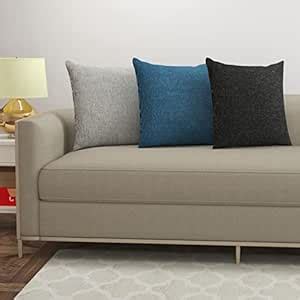 Buy Yellow Weaves Jute Texture Cushion Covers, 16 X 16 Inches ...