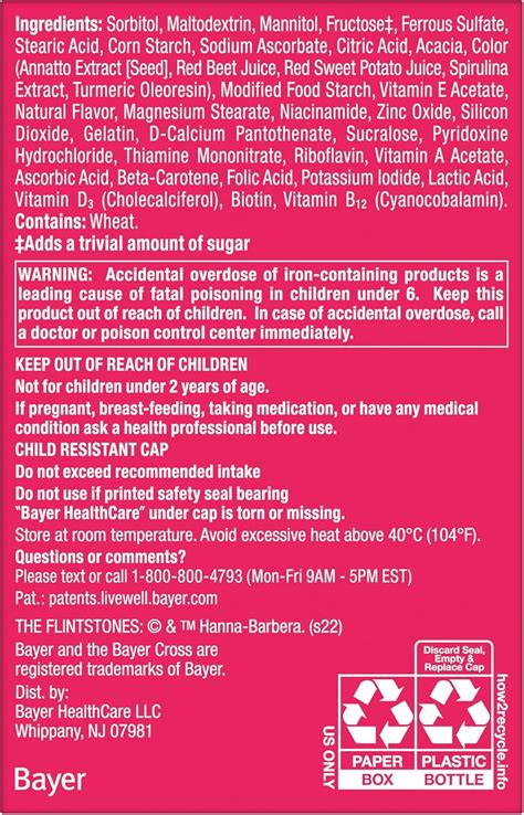 Flintstones Vitamins Flintstones Chewable Kids Multivitamin with Extra ...