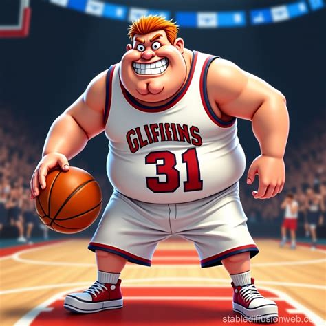 Peter Griffin Playing Basketball | Stable Diffusion Online