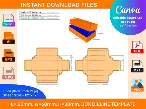 Image result for Printable Rectangular Gift Box From Paper