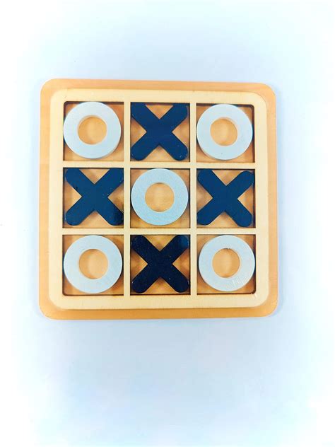 Wooden Zero & Cross Board Game for Kids [Size = 6 * 6 INCHES ] in ...