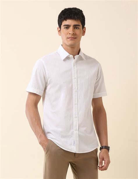 Tailored Fit Solid Pure Cotton Shirt – U.S. Polo Assn. India